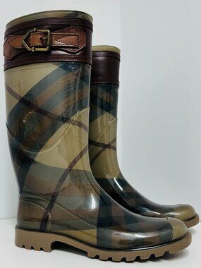 Burberry Nova Check Rain Boots ✨ Size 37 ✨
